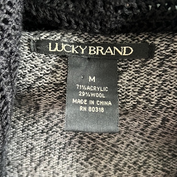 Lucky Brand Knit Open Front Cardigan - Size M - Picture 2 of 6